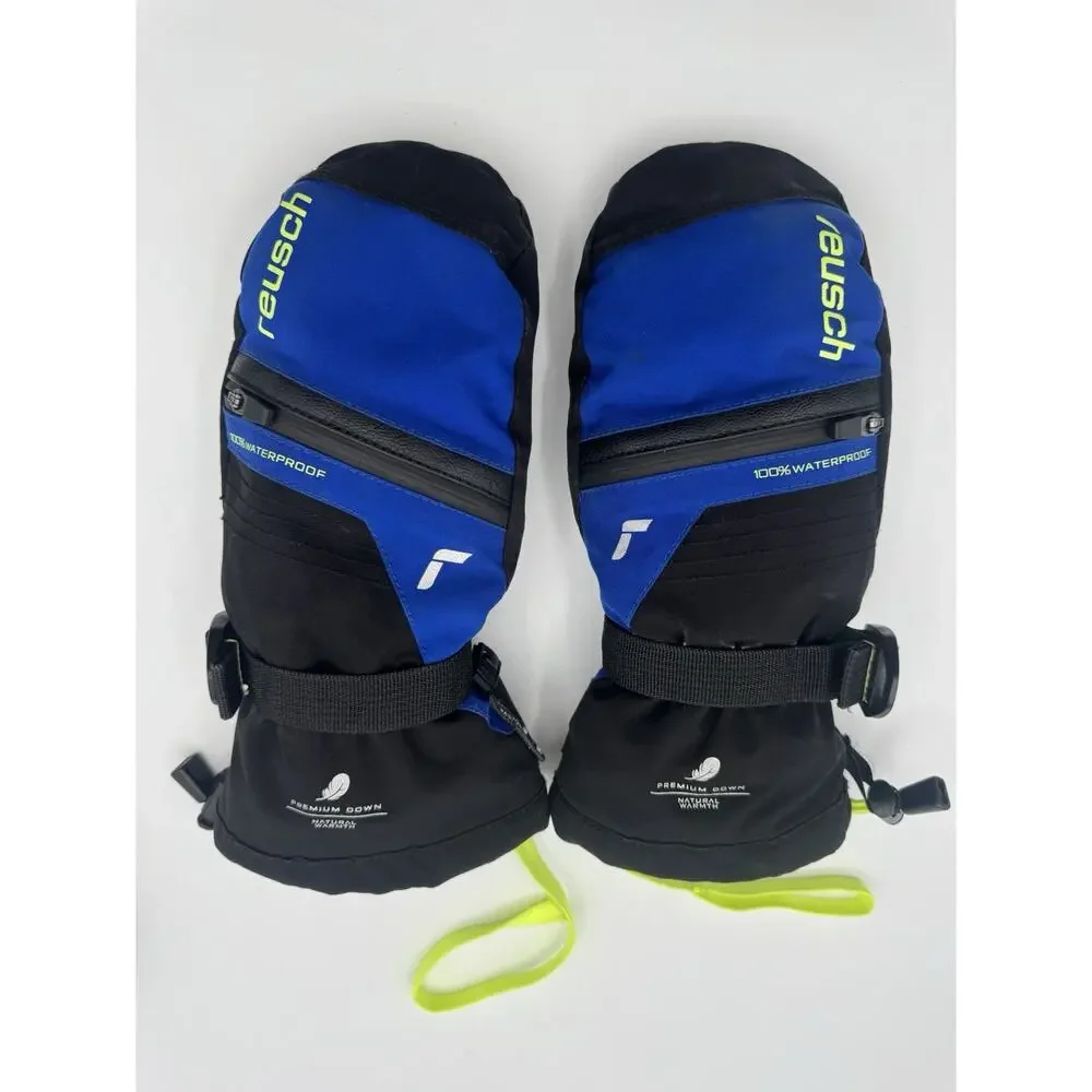 Reusch Lando R-Tex XT Junior Ski Mittens Size M Down Heater Pocket 7-10 yrs Snow